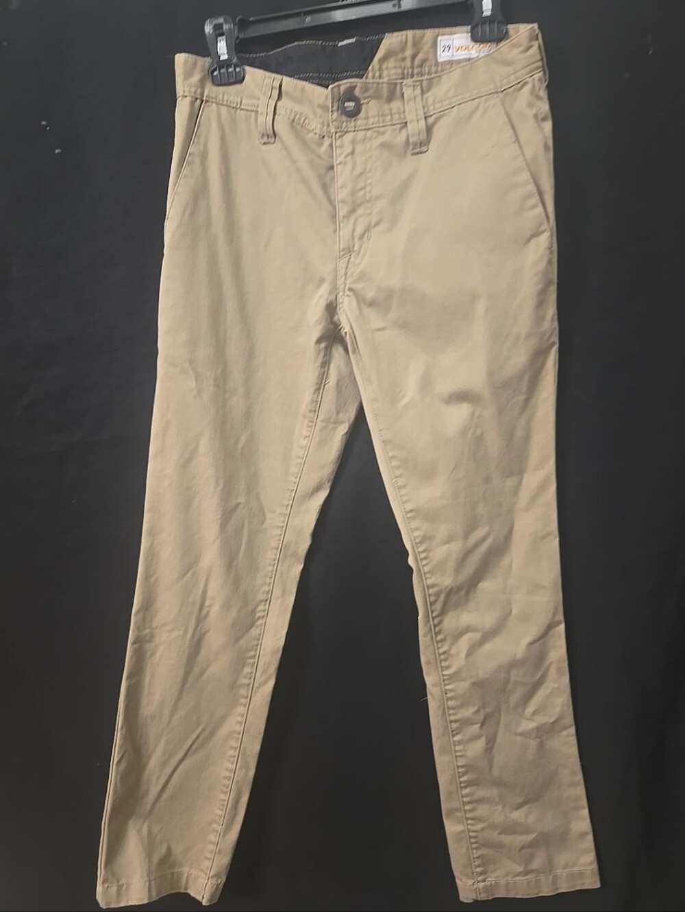 Volcom Khaki Chino Pants Size 29 Beige Skate Straight Leg